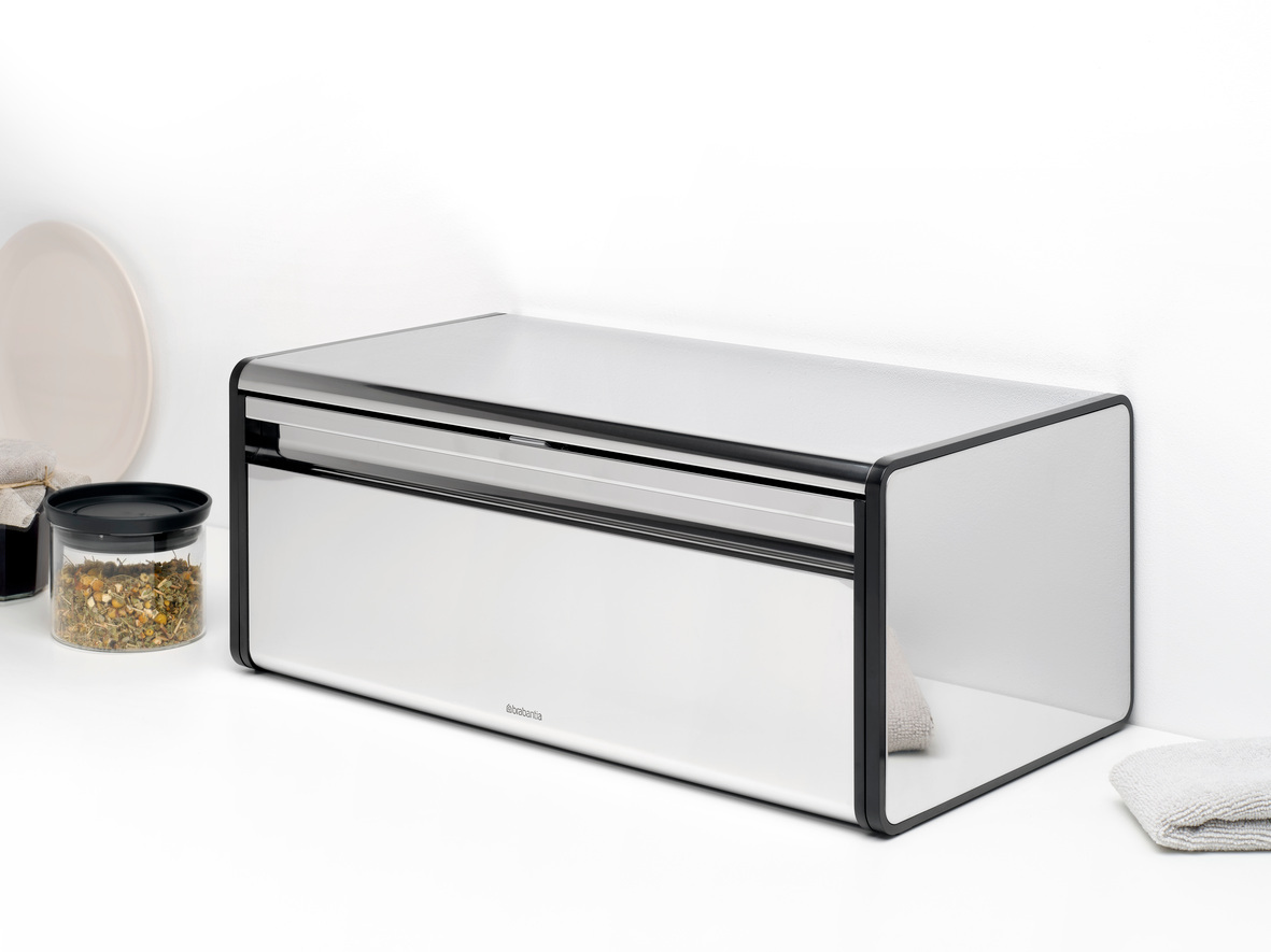 Хлебница с откидной крышкой, Стальной полированный, арт. 236846 - фото 6