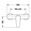 Duravit B.1 Смеситель для душа настенный с обратным клапаном, цвет: хром B14230000010