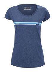 Женская теннисная футболка Babolat Exercise Stripes Tee W - estate blue heather