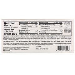 California Gold Nutrition, Foods, батончики со вкусом двойного шоколада и арахисовой пасты, 12 батончиков, 40 г (1,4 унции)