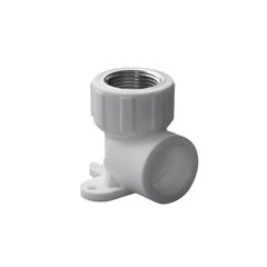 Угольник установочный ПП 25-1/2''дв, с внутренней резьбой, белый, Политэк