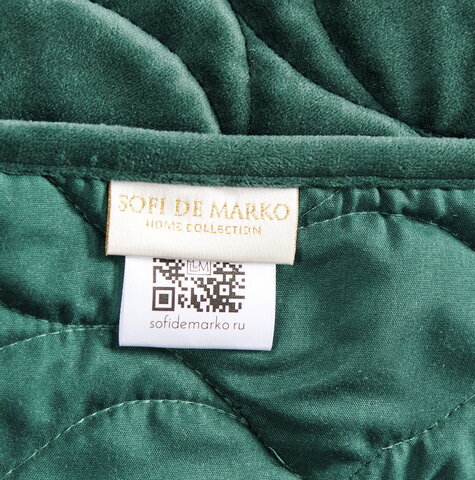 Покрывало 240x260 Sofi De MarkO Нобилис малахитовый зеленый