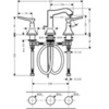 Смеситель для раковины двухвентильный на 3 отверстия с донным клапаном Hansgrohe Metropol Classic 31330090