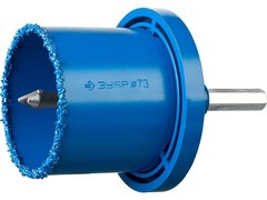 ЗУБР 6 шт, 33, 53, 67, 73 мм, карбид вольфрама, набор кольцевых коронок, Профессионал (33350-H6)