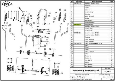 Выключатель DDE EC1800