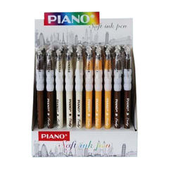 
          Ручка шариковая, масляная, Piano, синие чернила, 3 цвета корпуса, 50 шт