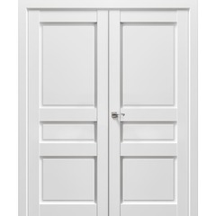 Купить Двустворчатая дверь экошпон Сицилия 90002 снежная королева глухая