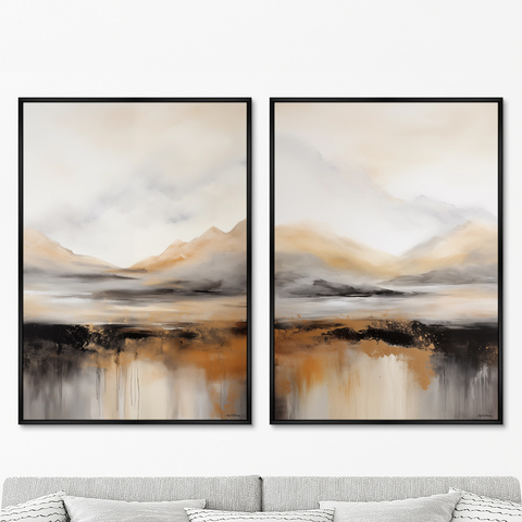 ArtNoMore - Набор из 2-х репродукций картин на холсте Landscape Collection, Autumn mountains, 2024г.