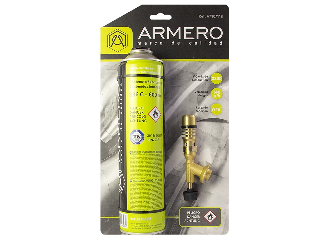 Набор газовый Armero A710/113 (горелка + баллон) –  в интернет .