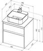 Aquanet 242577 Тумба Nova Lite 60 2 ящ. цв. дуб рошелье (242577)