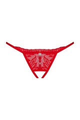 Трусы стринги OBSESSIVE CHILISA Thong crotchless_Красный