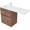 Aquanet 335589 Тумба с раковиной Токио 130 L напольная 2 ящика, цв. дуб веллингтон (335589)