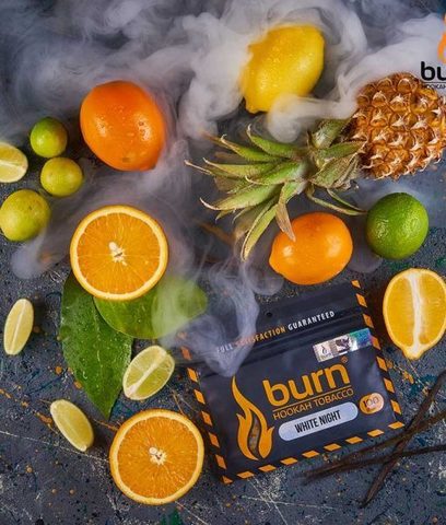 Tabak Burn White Night (Ananas mit Orange und Vanille) 100g