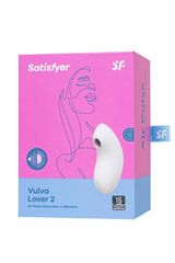 Белый вакуум-волновой вибростимулятор Vulva Lover 2 - 