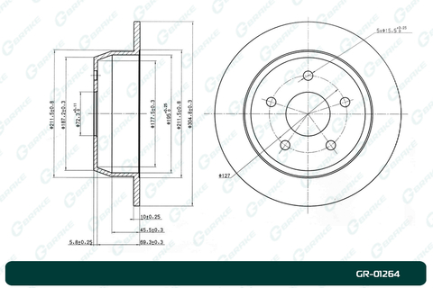 Диск тормозной G-brake  GR-01264