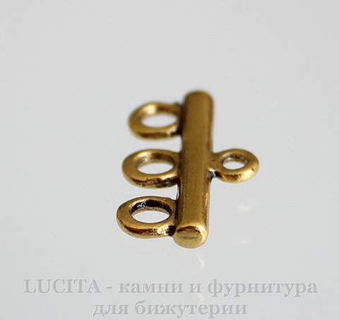 Коннектор (1-3) 22х11 мм (цвет - античное золото)
