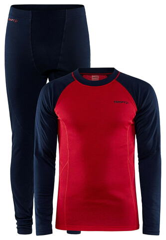 Теплый Комплект термобелья Craft Core Warm Baselayer Set Navy-Red мужской