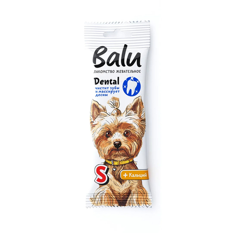 Балу Dental S лакомство Дентал с кальцием для мелких собак (3 стика уп.) 36 г