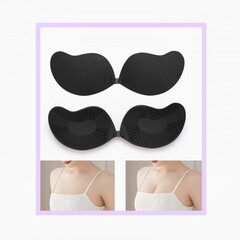 Пэстисы на грудь Оки-Чпоки, push up эффект. на силиконе, размер M, набор 2 шт, черный