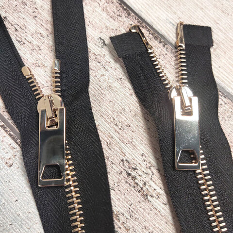 Молния разъемная металлическая с двумя замками RACCAGNI 53 см черный