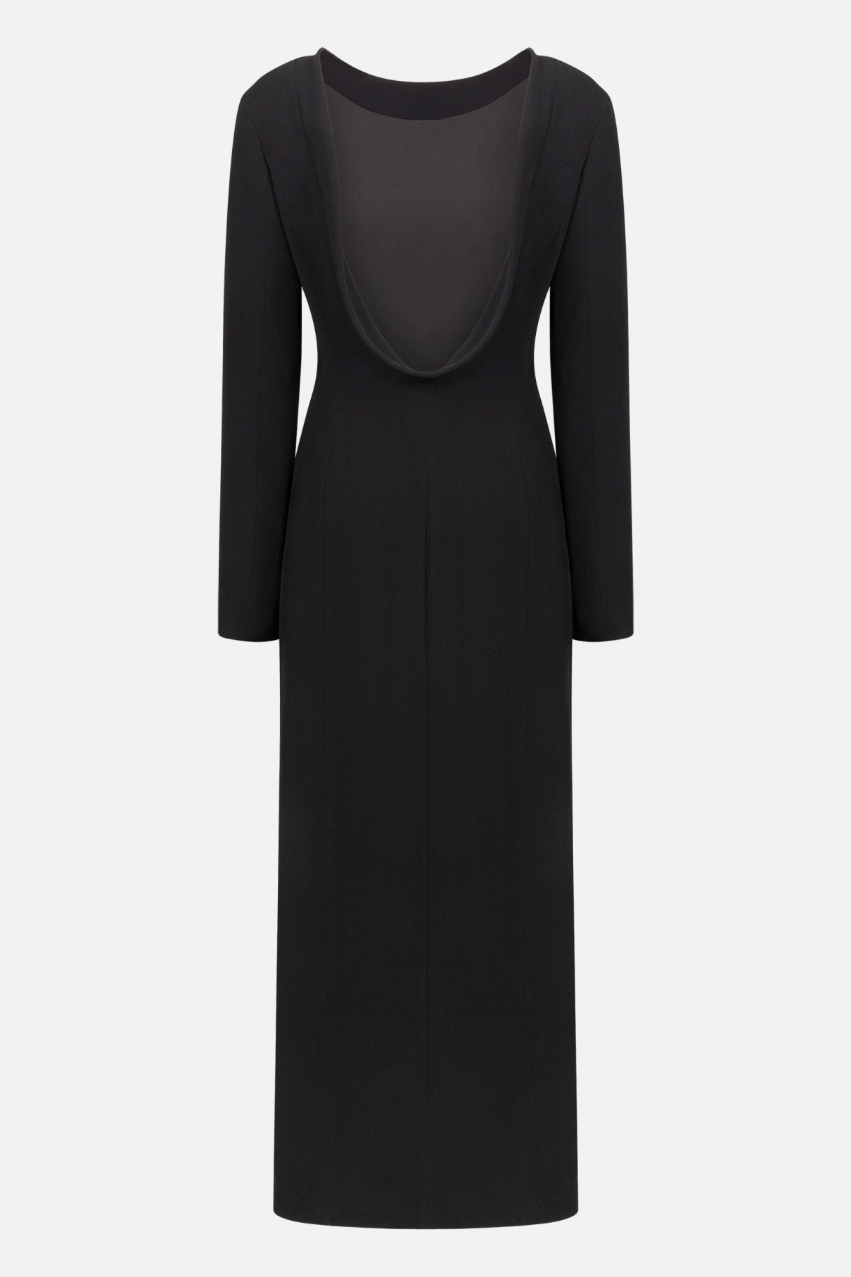 Платье в пол с вырезом на спине