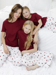 пижама  для девочки  МП 1669/бордовый 1934 Н254