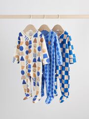 Комбинезон / Cлип для малышей Next F35-921, 3 шт., Синий, Молочный