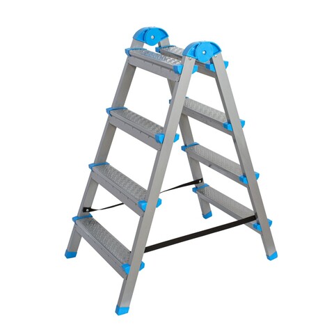 63-0-152 Стремянка стальная оцинкованная двухсторонняя, 4 ступени (РемоКолор)