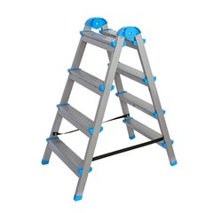 63-0-152 Стремянка стальная оцинкованная двухсторонняя, 4 ступени (РемоКолор)