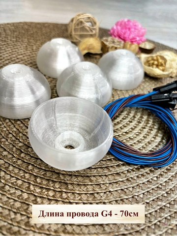 Плафон на резьбе полусфера+патрон G4 