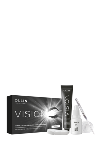 OLLIN PROFESSIONAL VISION НАБОР для окрашивания бровей и ресниц (Графит)