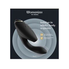 Черный бесконтактный клиторальный стимулятор Womanizer Duo 2 - 