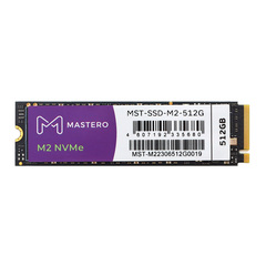 SSD Mastero 512Гб, M.2 2280, NVMe, Retail, TLC, PCIe3.0, Чтение:3300мб/с, Запись:2700мб/с (MST-SSD-M2-512G)