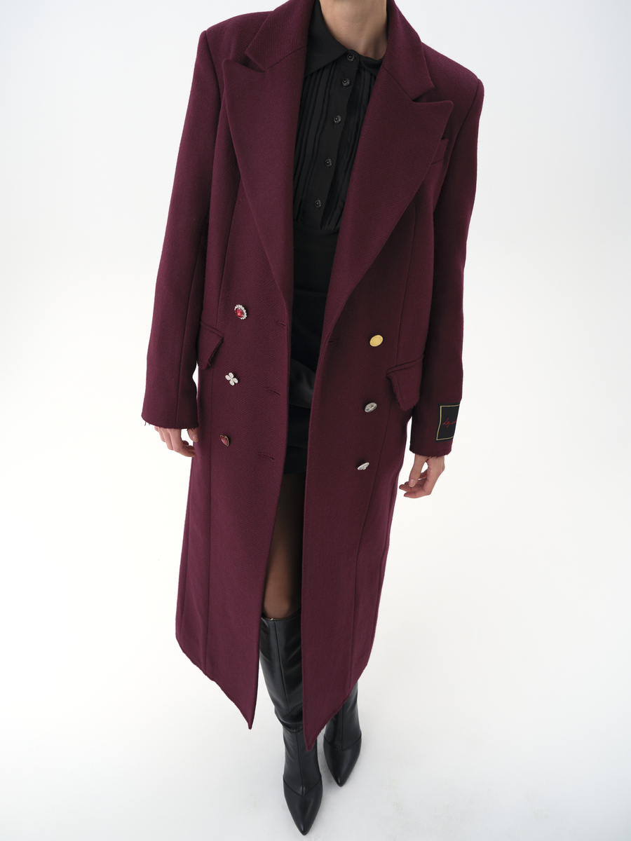 Just best maxi coat Burgundy lovers 82 000 Les Archives