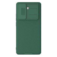 Чехол зеленого цвета (Dark Green) с защитной шторкой для камеры от Nillkin на Xiaomi Redmi Turbo 4, серия CamShield Pro Case