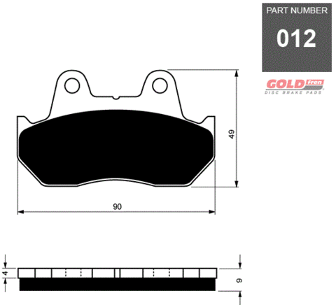 Тормозные колодки дисковые 012 S3
