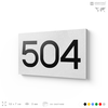 Номер на дверь 504, табличка на дверь для офиса, квартиры, кабинета, аудитории, склада, белая 120х70 мм, Айдентика Технолоджи