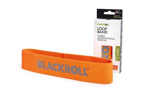 Мини-эспандер текстильный BLACKROLL® LOOP BAND 30 см (легкое сопротивление, оранжевый)