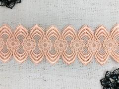 Кружево плетеное, ш. 6 см, персиковый