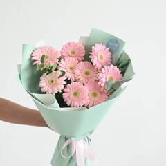 Букет нежно-розовых гербер