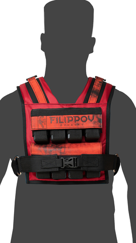 Жилет-утяжелитель Hard Training Filippov 13кг (красный), красный
