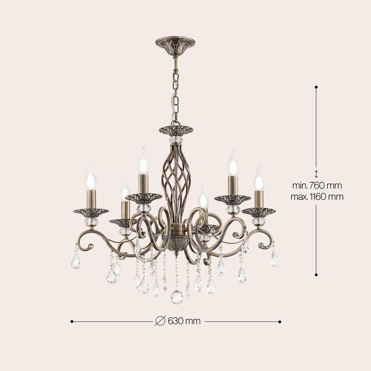 Подвесная люстра Maytoni Grace RC247-PL-06-R