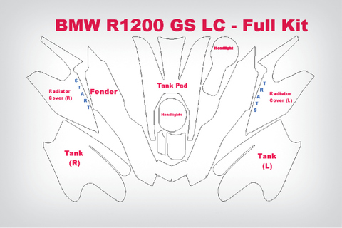 Защитная пленка полный комплект  R1200GS LC - прозрачный