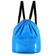 Пляжная сумка-рюкзак с отделением для мокрых вещей 30х40 см, голубой
