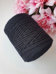 Black cotton cord 3 mm