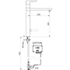 Delabie 20464T4 Сенсорный смеситель на батарее,поворотный излив 305/250, рычаг Д.100