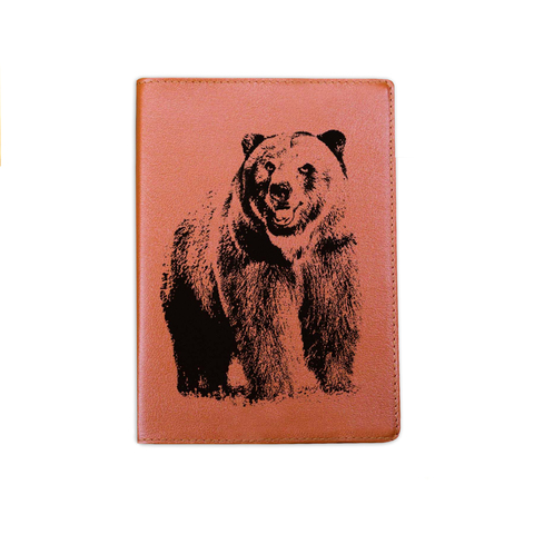 Ежедневник с обработанными краями "Медведь в лесу", рыжий