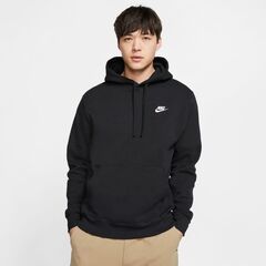 Толстовка теннисная Nike Sportswear Club Hoodie PO BB - black/black/white