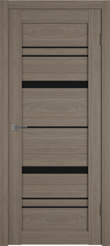 Межкомнатная дверь экошпон VFD (ВФД) Atum Pro 26 Brun Oak стекло Black Gloss