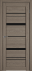 Межкомнатная дверь экошпон VFD (ВФД) Atum Pro 26 Brun Oak стекло Black Gloss